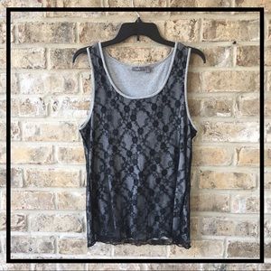 LACE & KNIT TANK TOP By APT. 9 WOMENS